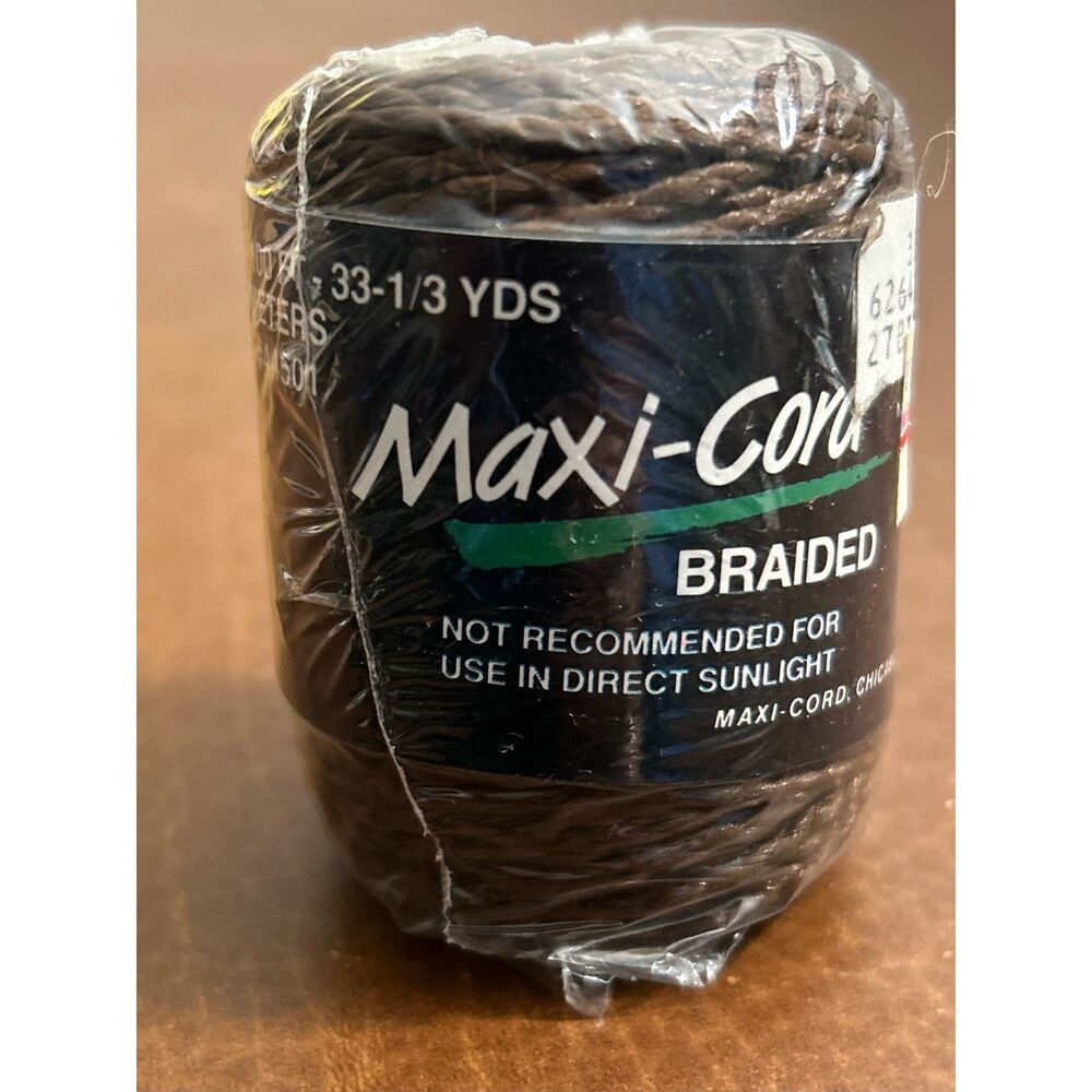 Maxi-Cord Braided 2mm Brown Yarn